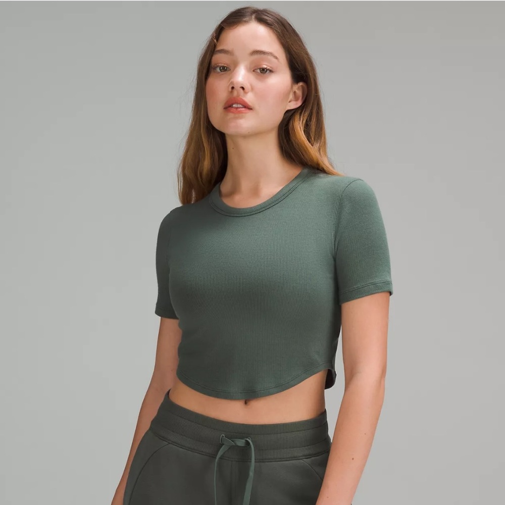 Lululemon Hold Tight Cropped T-Shirt *Forest Green